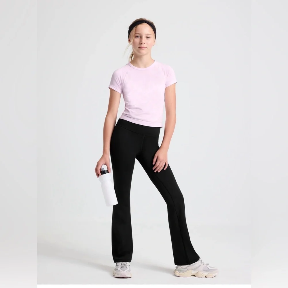 Athleta Girl Black flare Leggings - high rise chit chat flare - Picture 1 of 7